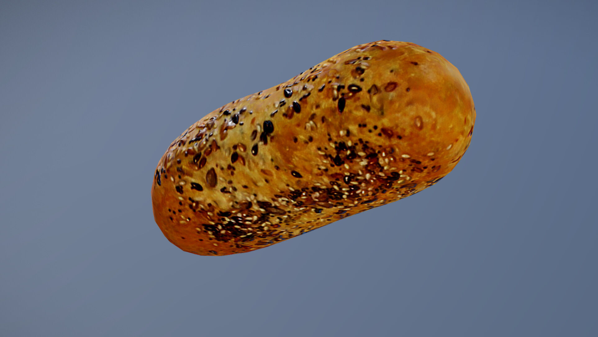 Small bread Low-poly 3D model_4