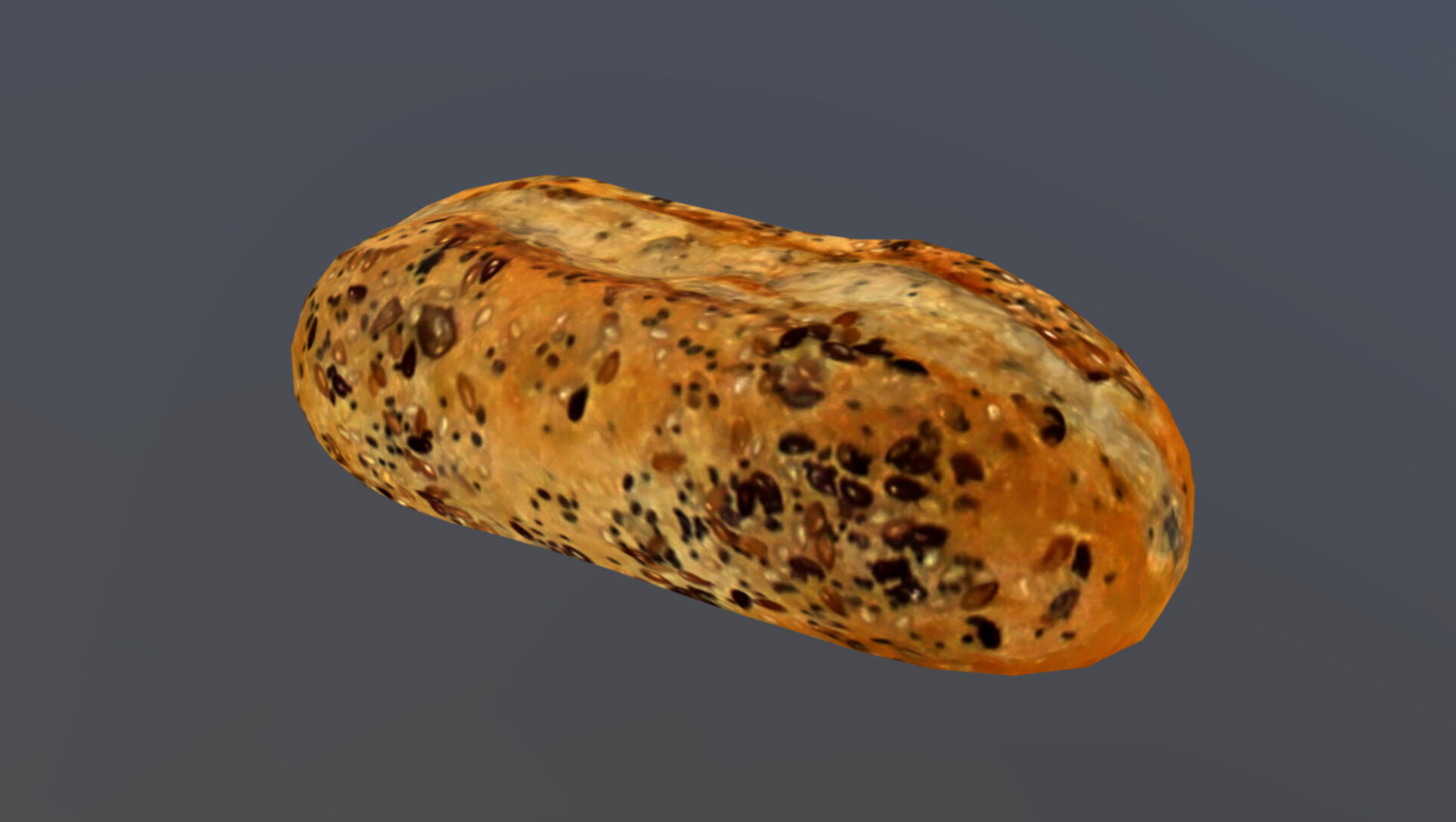 Small bread Low-poly 3D model_13
