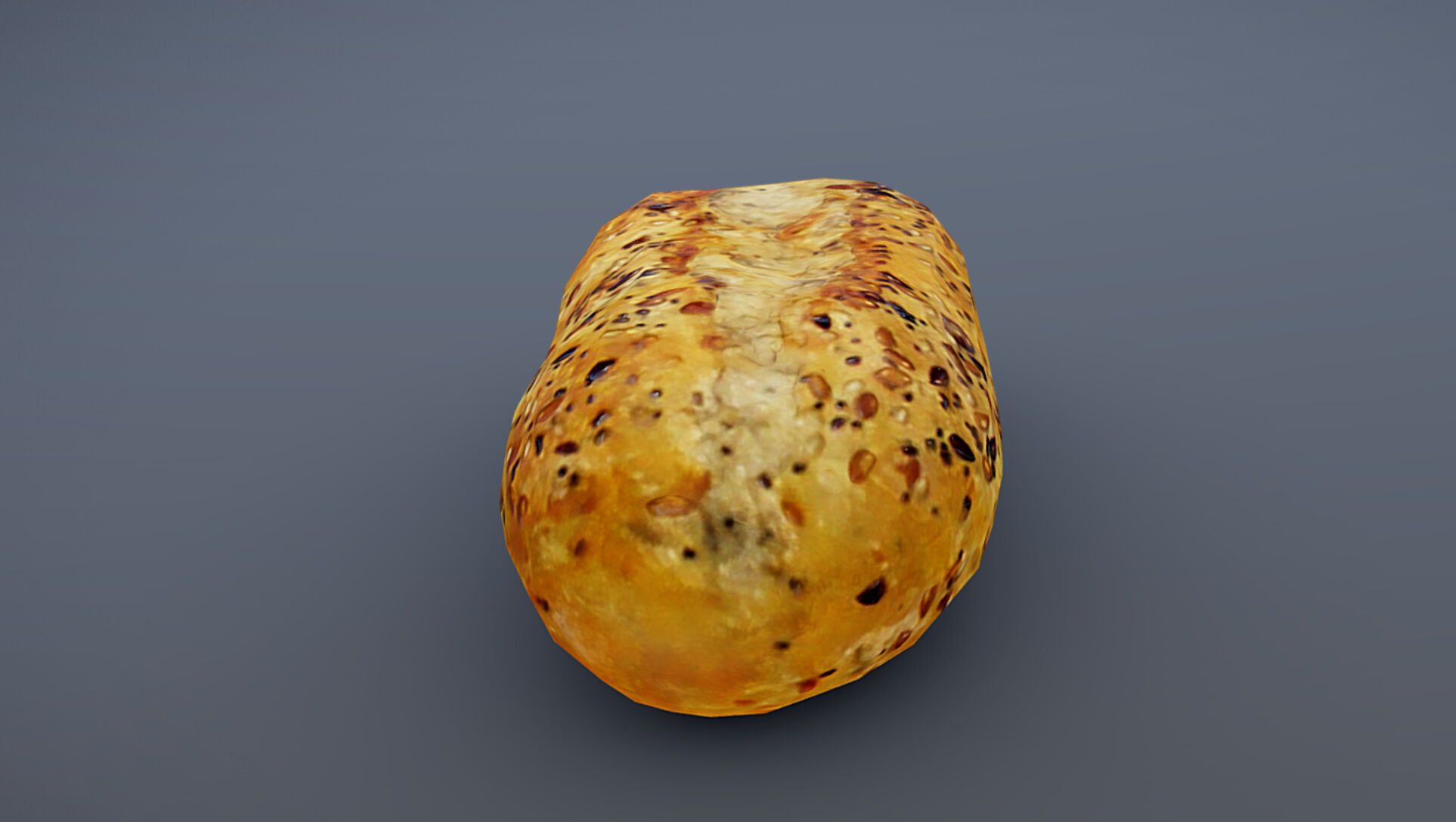 Small bread Low-poly 3D model_5