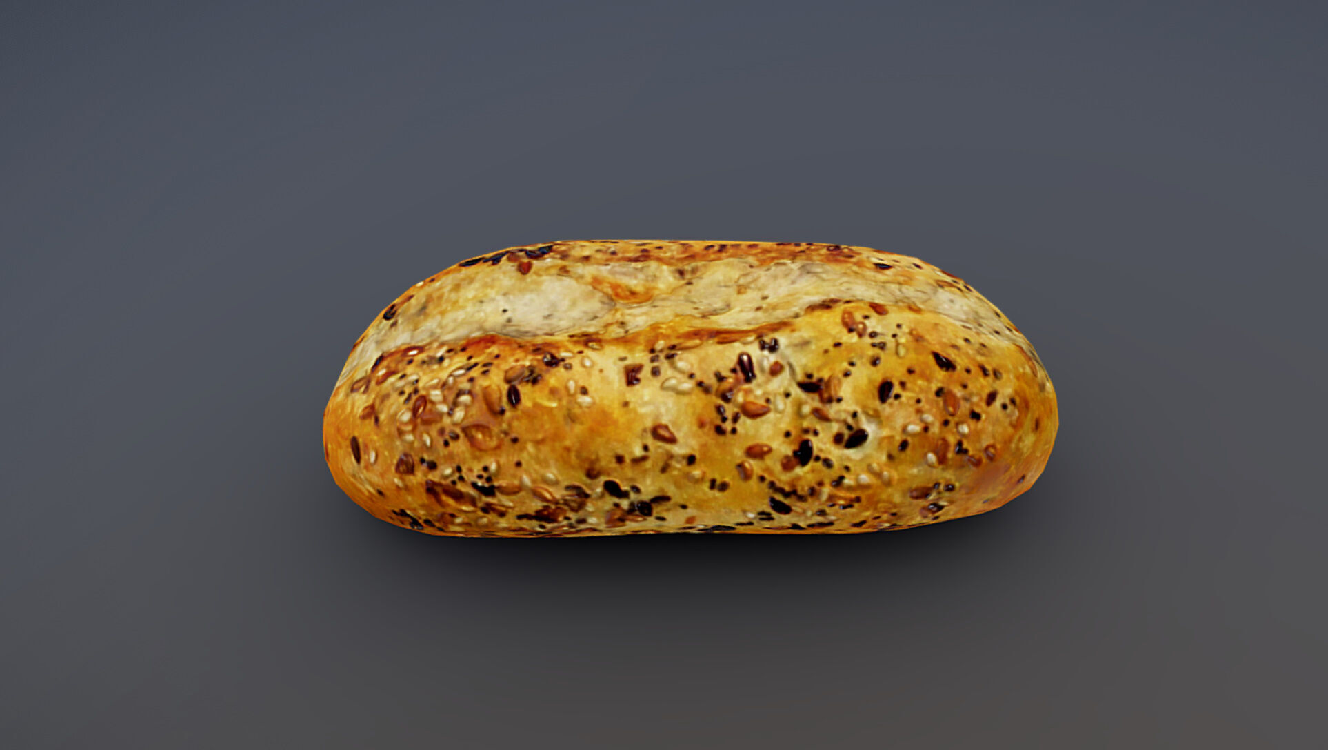 Small bread Low-poly 3D model_2