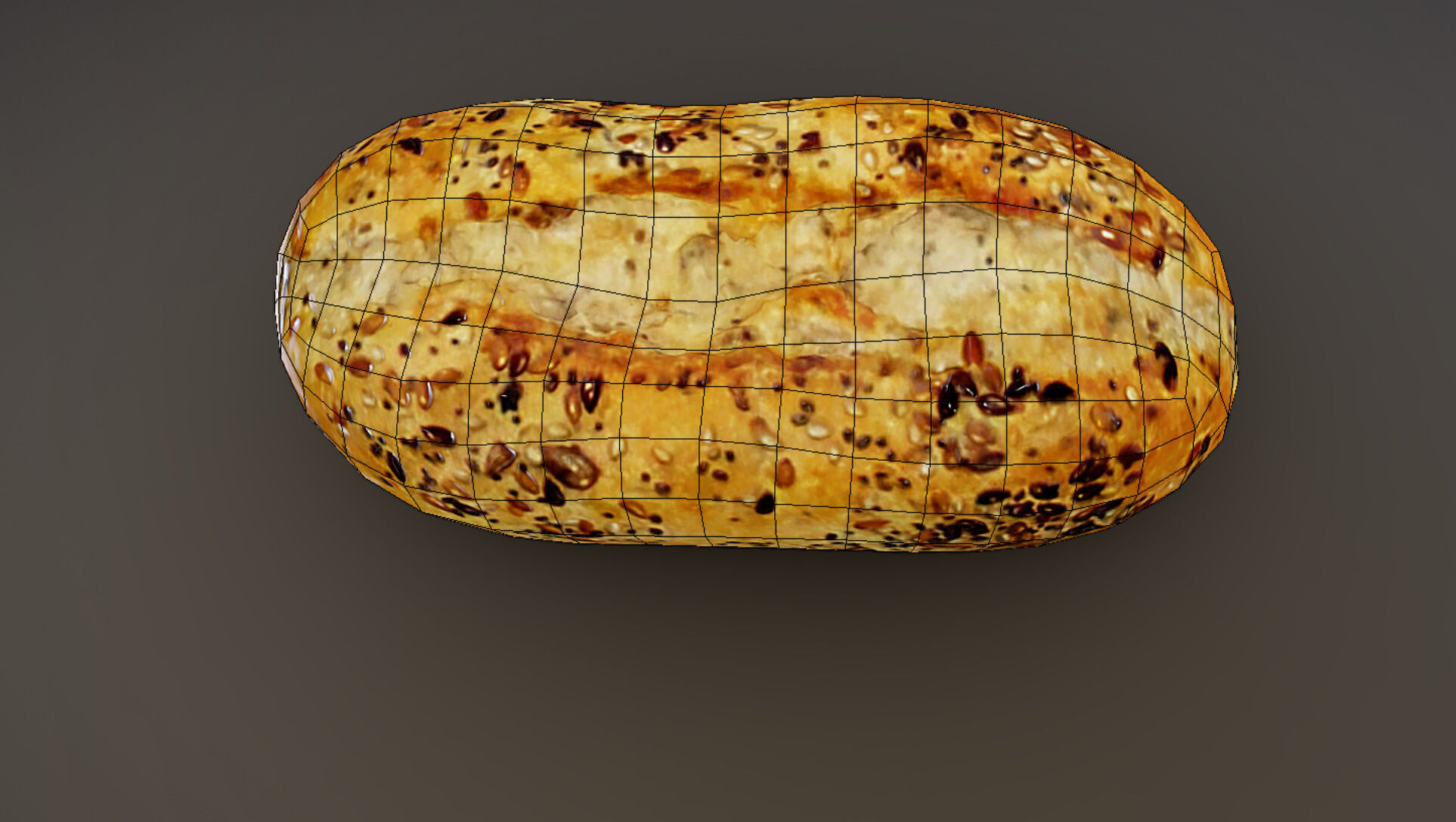 Small bread Low-poly 3D model_8