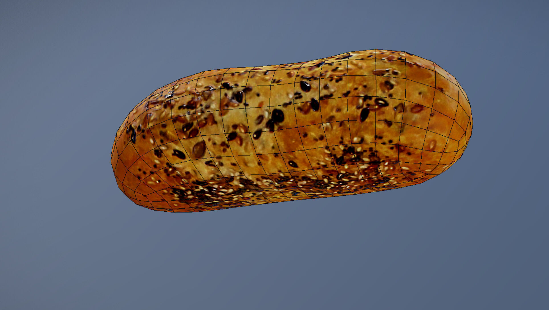 Small bread Low-poly 3D model_9