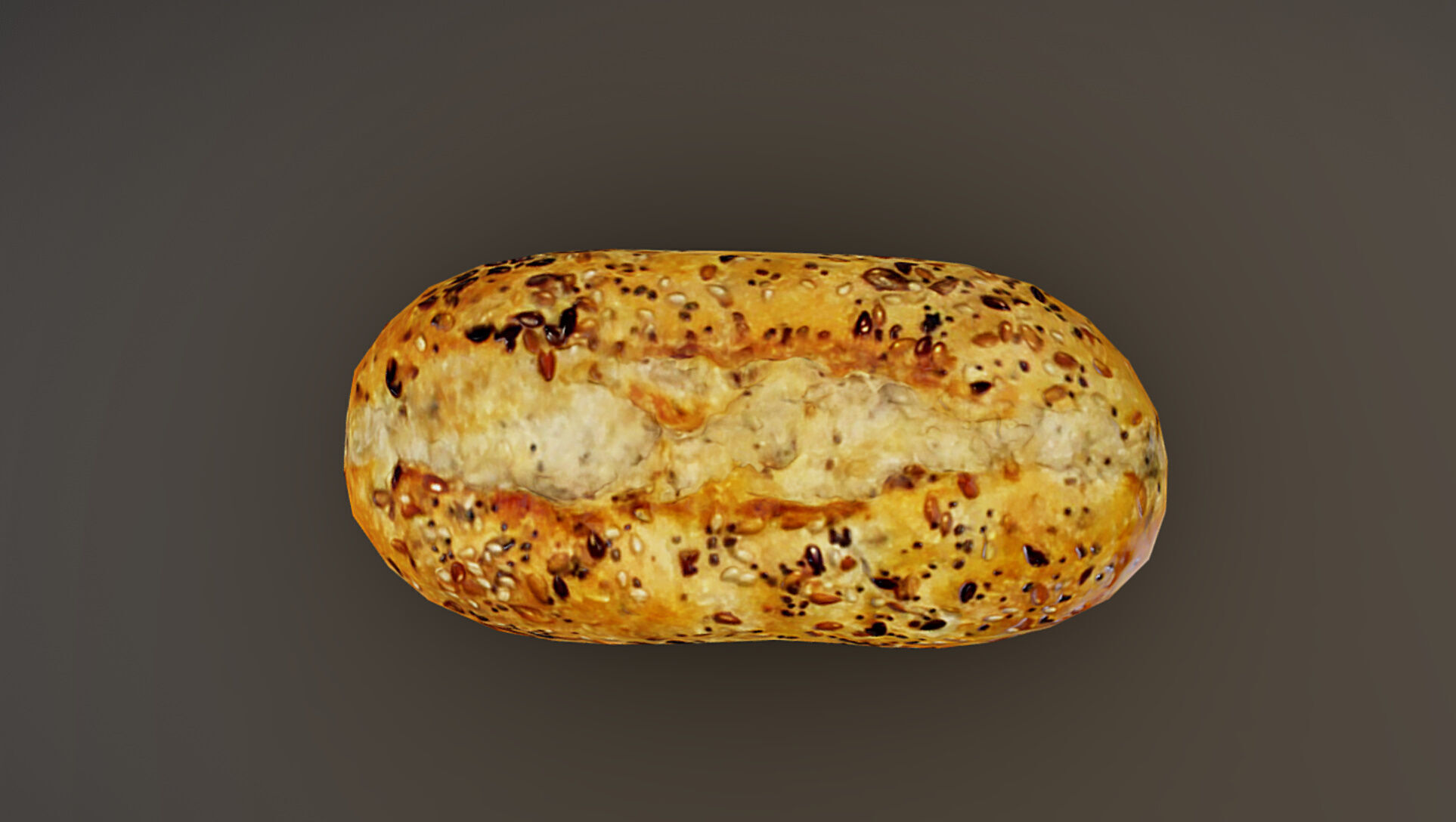 Small bread Low-poly 3D model_3