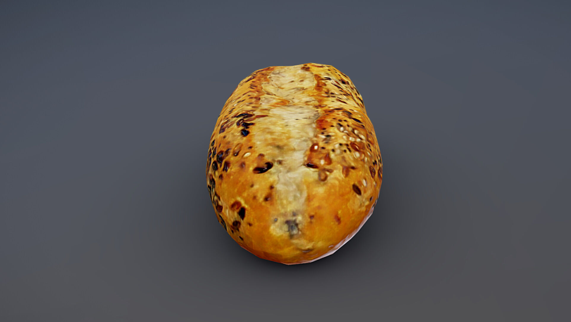 Small bread Low-poly 3D model_6