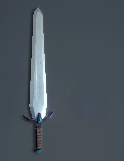 Balanced Sword Free low-poly 3D model_1