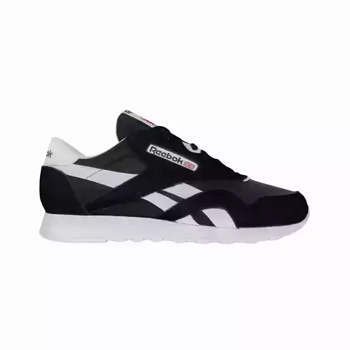 Reebok Classic Black White Low-poly 3D model