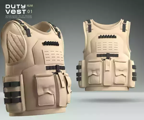 Duty Vest  01  Low-poly 3D model