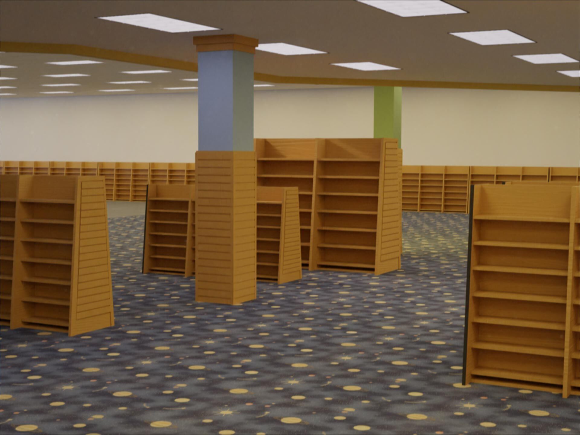 Backrooms The End Library 3D model_3