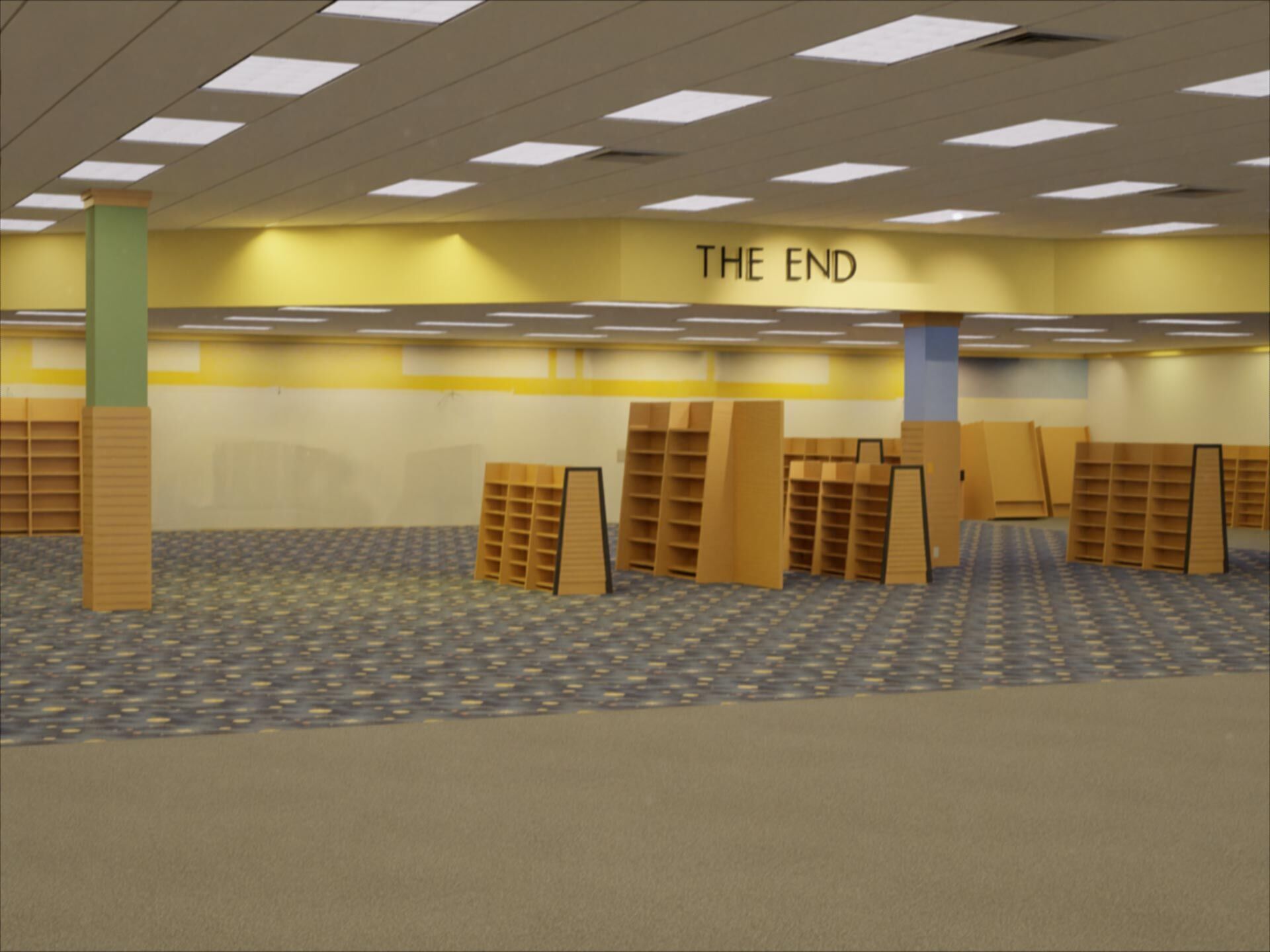 Backrooms The End Library 3D model_1