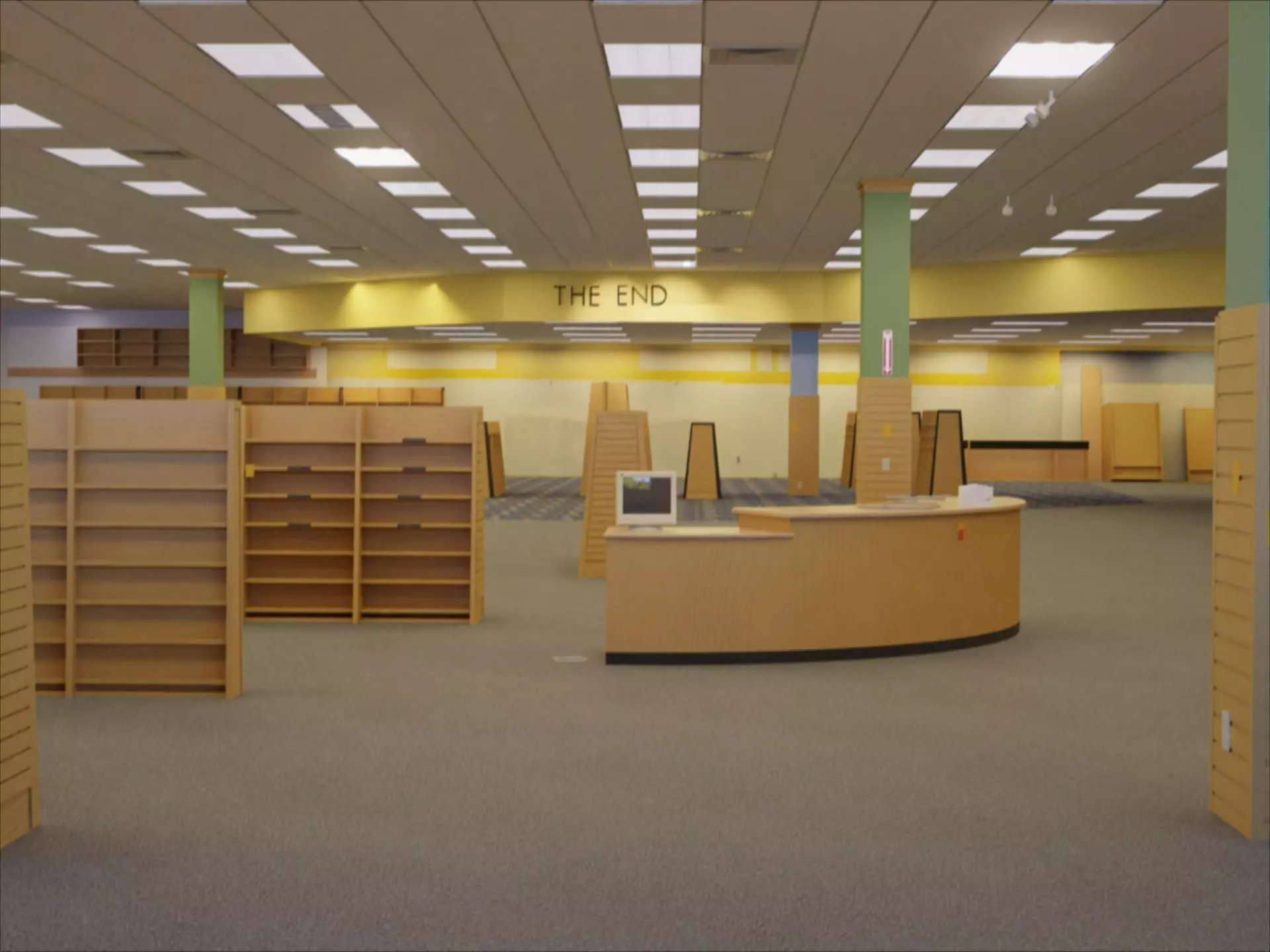 Backrooms The End Library 3D model_0