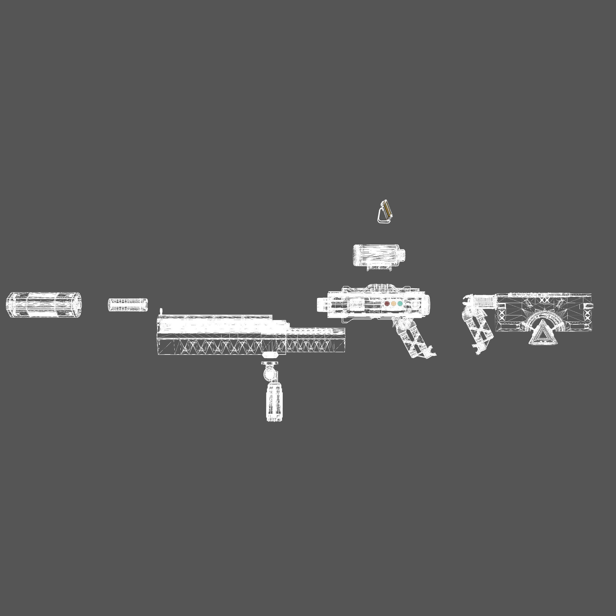 Modular Laser Gun 3D model_29