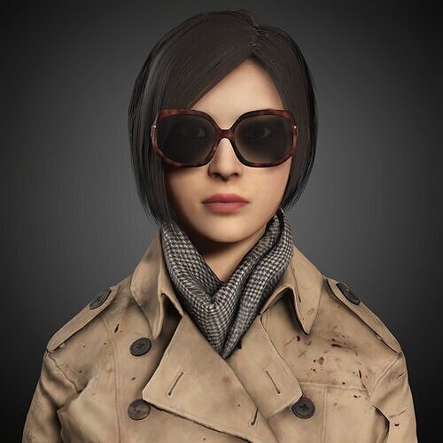 Ada Wong Character Low-poly 3D model