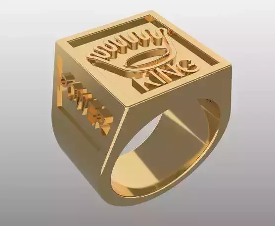 KING SIGNET RING - SIZE 16MM 