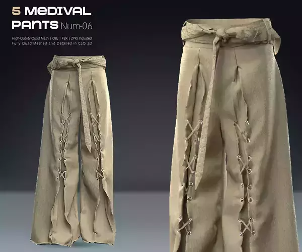 Medival Pants 06  3D model
