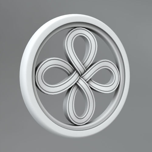 Carved Rosettes Medallions Free 3D model