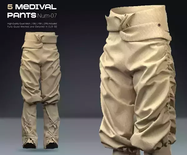 Medival Pants 07  3D model