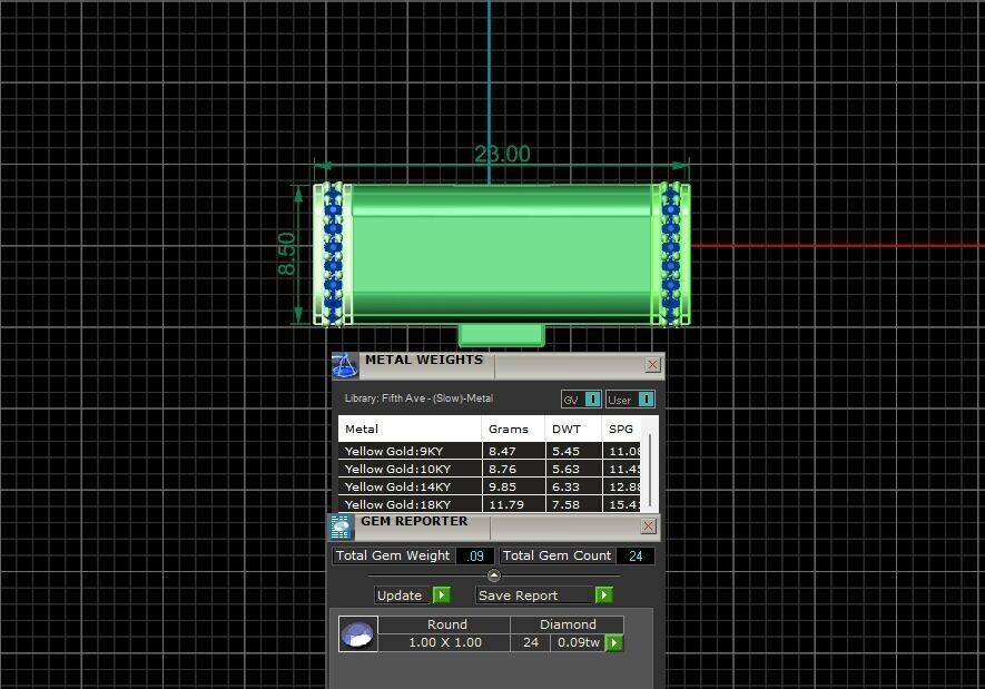 PACK Cuban Locks with Diamonds Sides 8mm 9mm 10mm 3D print model_4