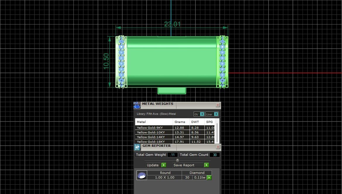 PACK Cuban Locks with Diamonds Sides 8mm 9mm 10mm 3D print model_6