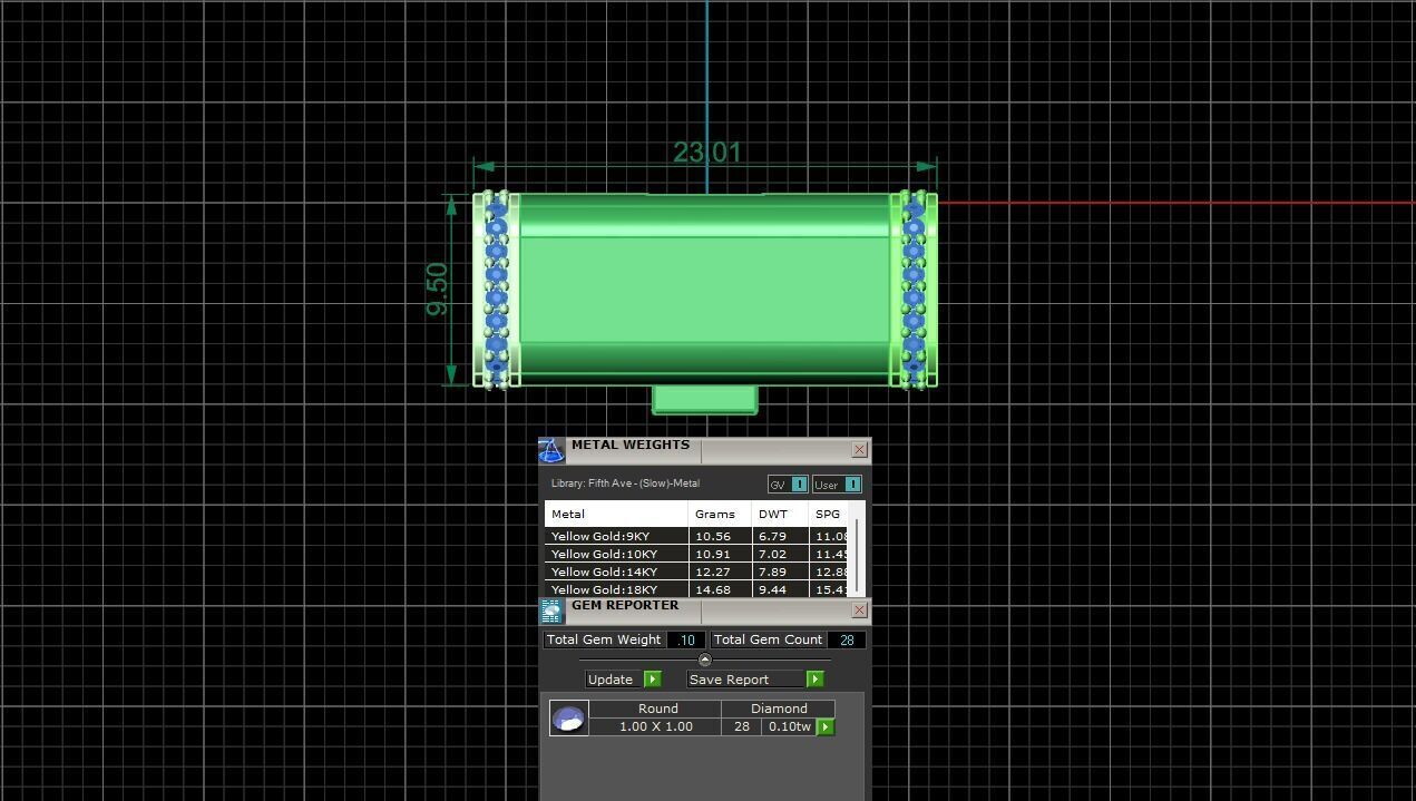 PACK Cuban Locks with Diamonds Sides 8mm 9mm 10mm 3D print model_5