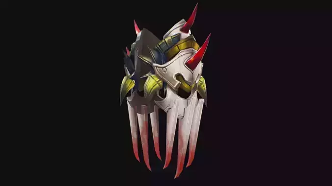 Claw Hand Medieval Claws Glove Blade Cutting Edged Wedge Low-poly 3D model