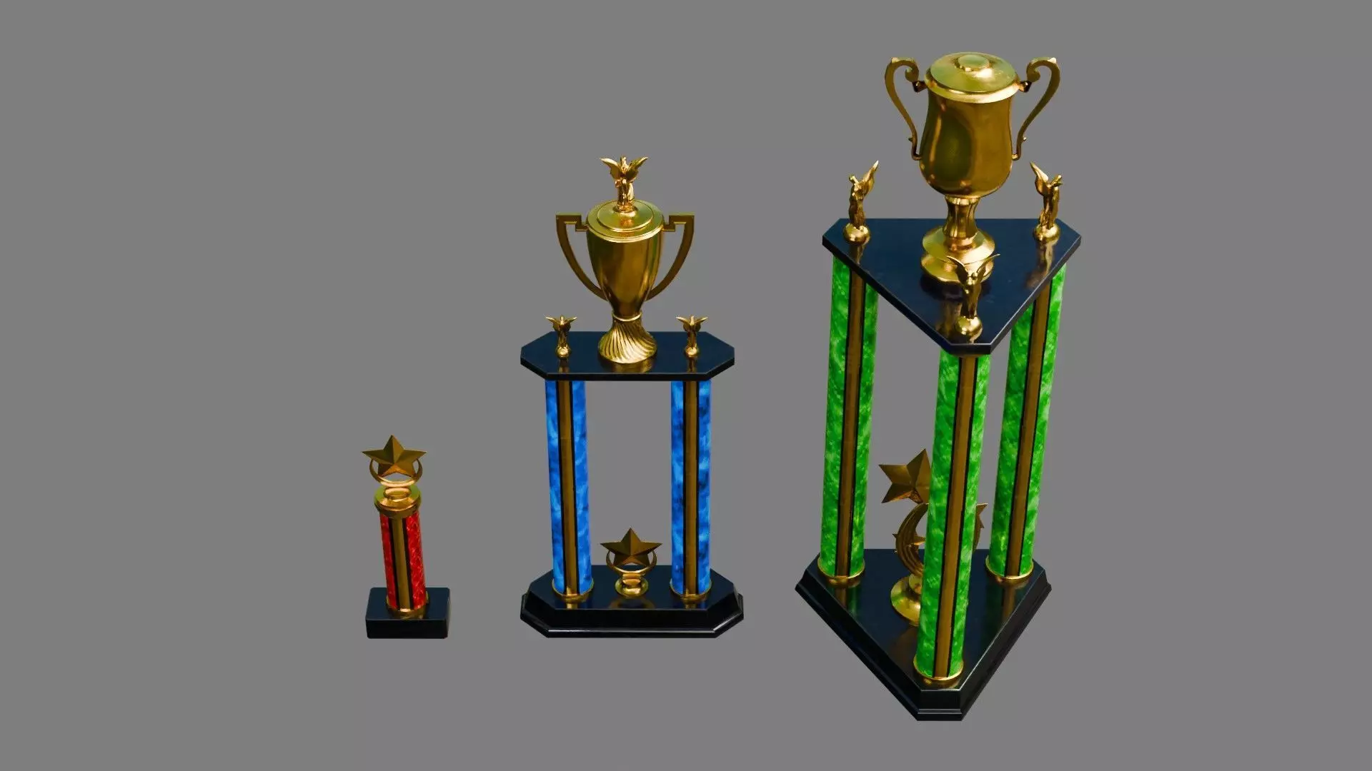 Column Trophies Low-poly 3D model