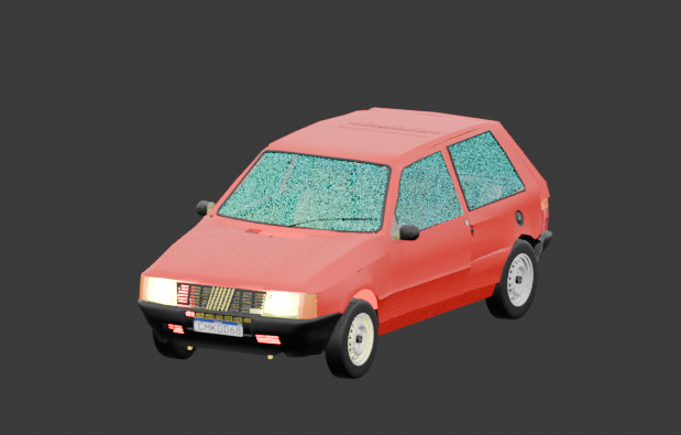 Fiat uno 1996 2 doors 3D print model_5