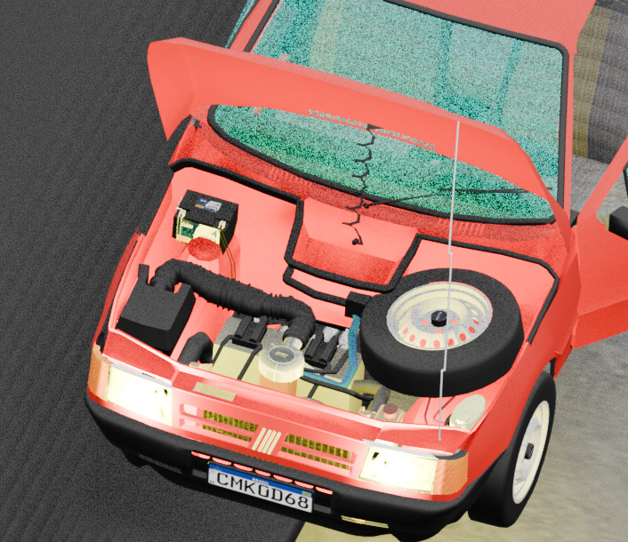Fiat uno 1996 2 doors 3D print model_4
