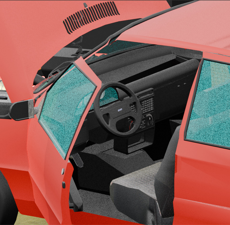 Fiat uno 1996 2 doors 3D print model_3