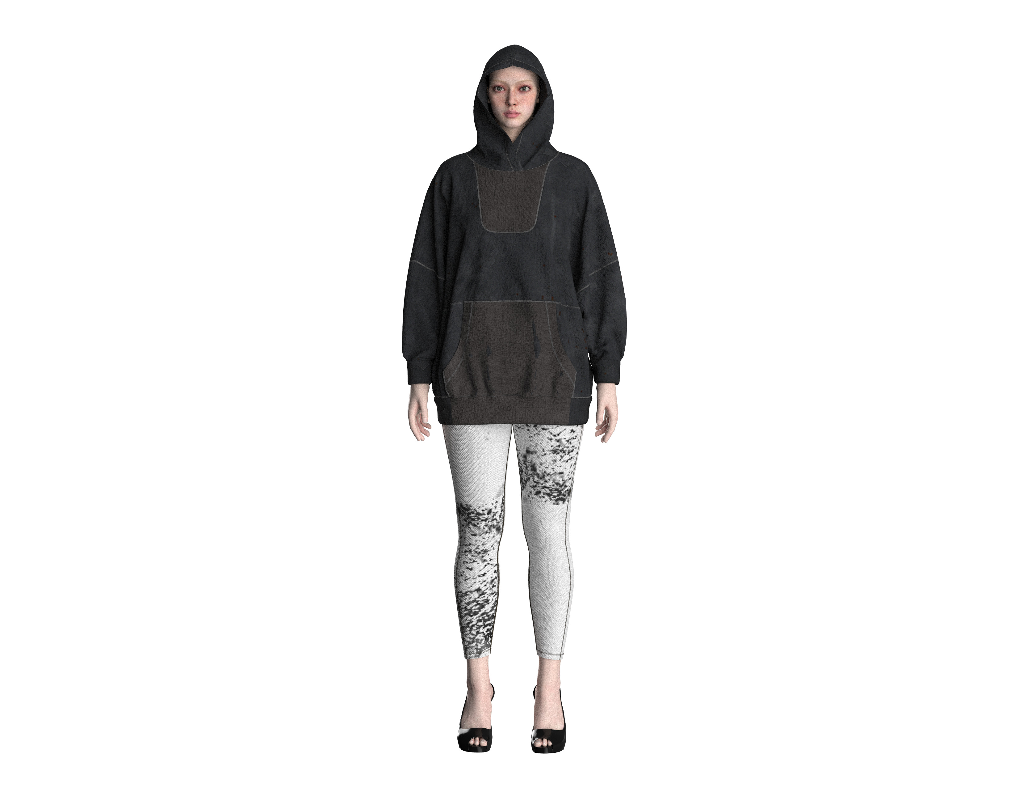 91 hoodie pattern 3D print model_1