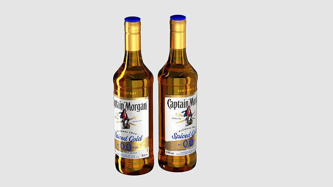 Captain Morgan Bottle Gold 3D model 3