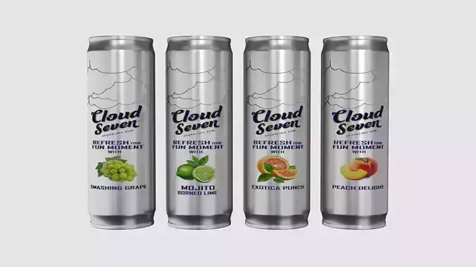 Cloud Seven Sparkling Rum 3D model