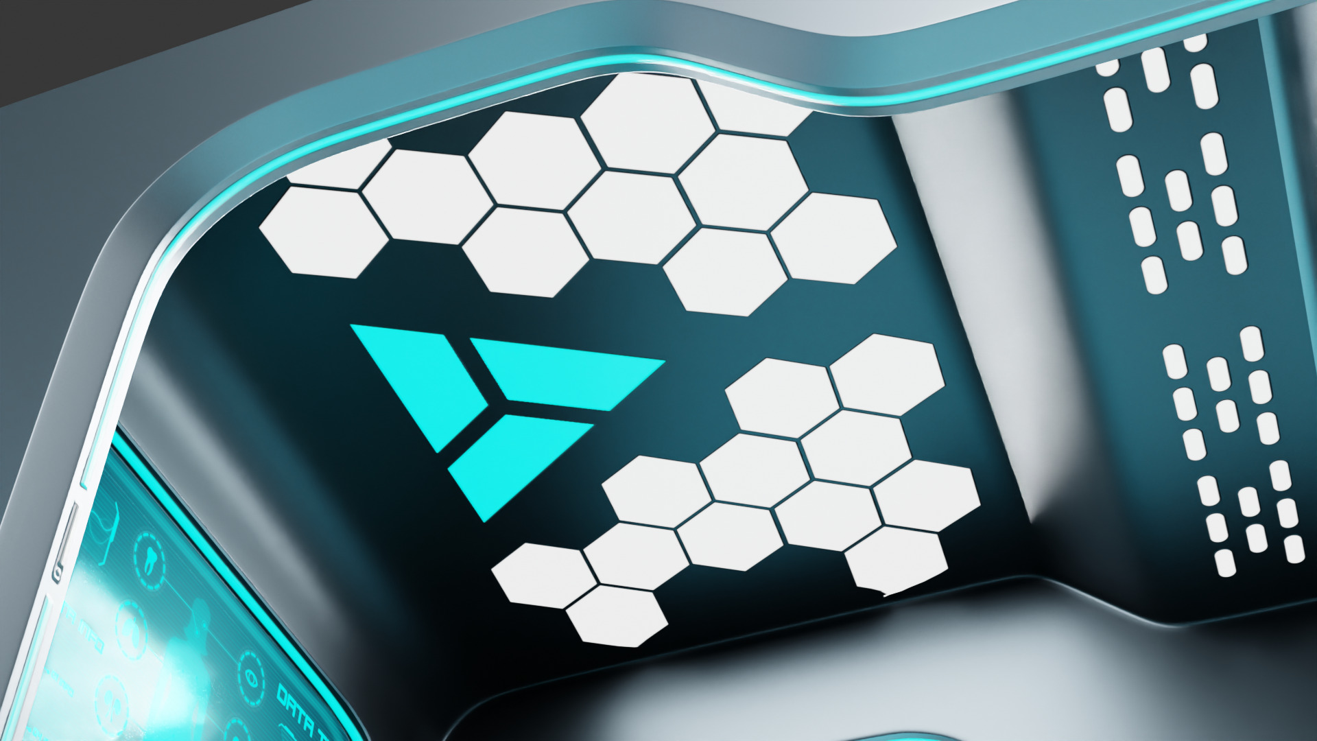 Sci-Fi Bed Low-poly 3D model_4