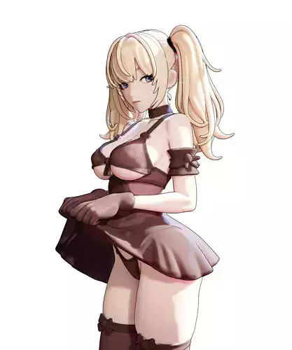 Grok Ani 3d Pose Model  High Poly Character Girl