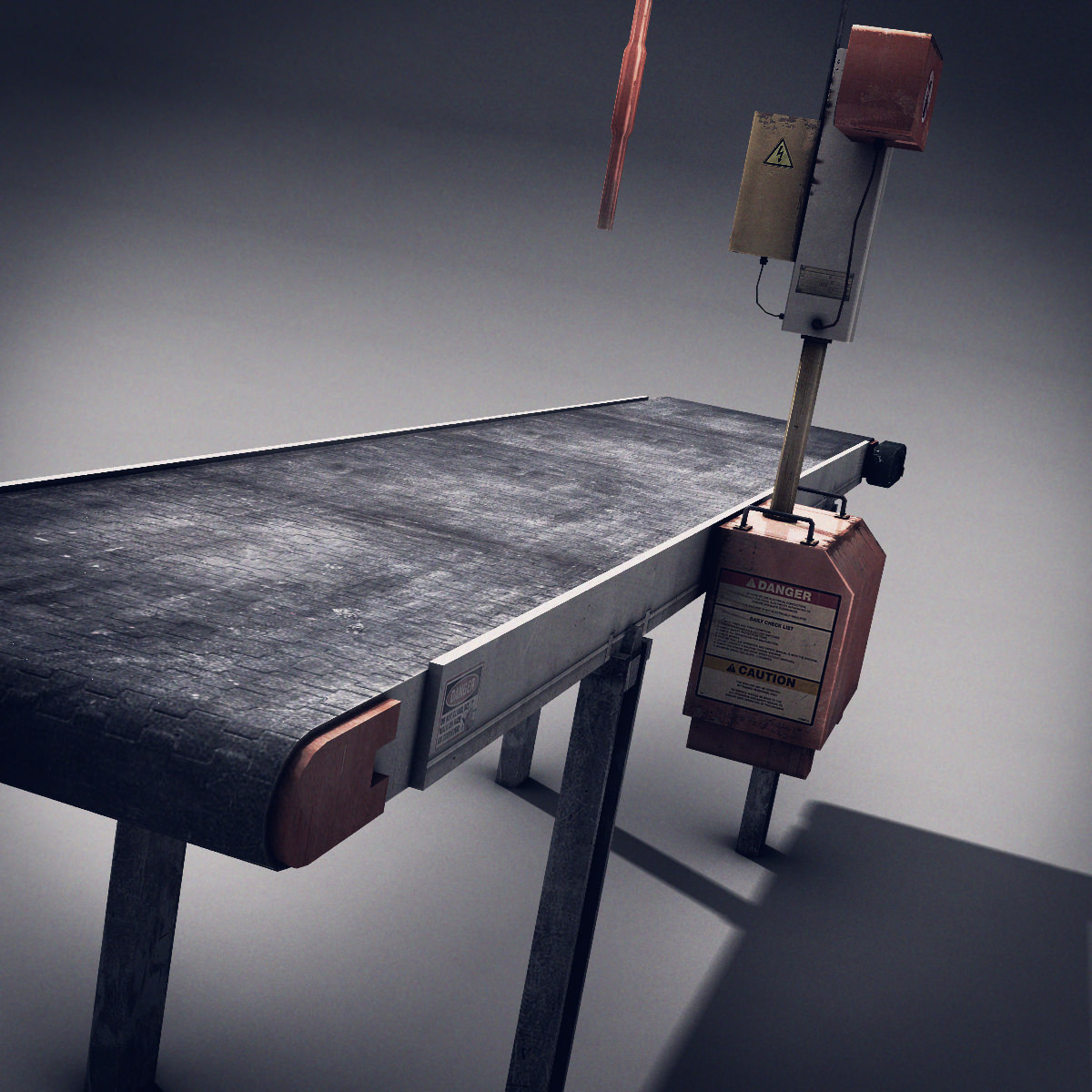 Belt Conveyor Low-poly 3D model_1