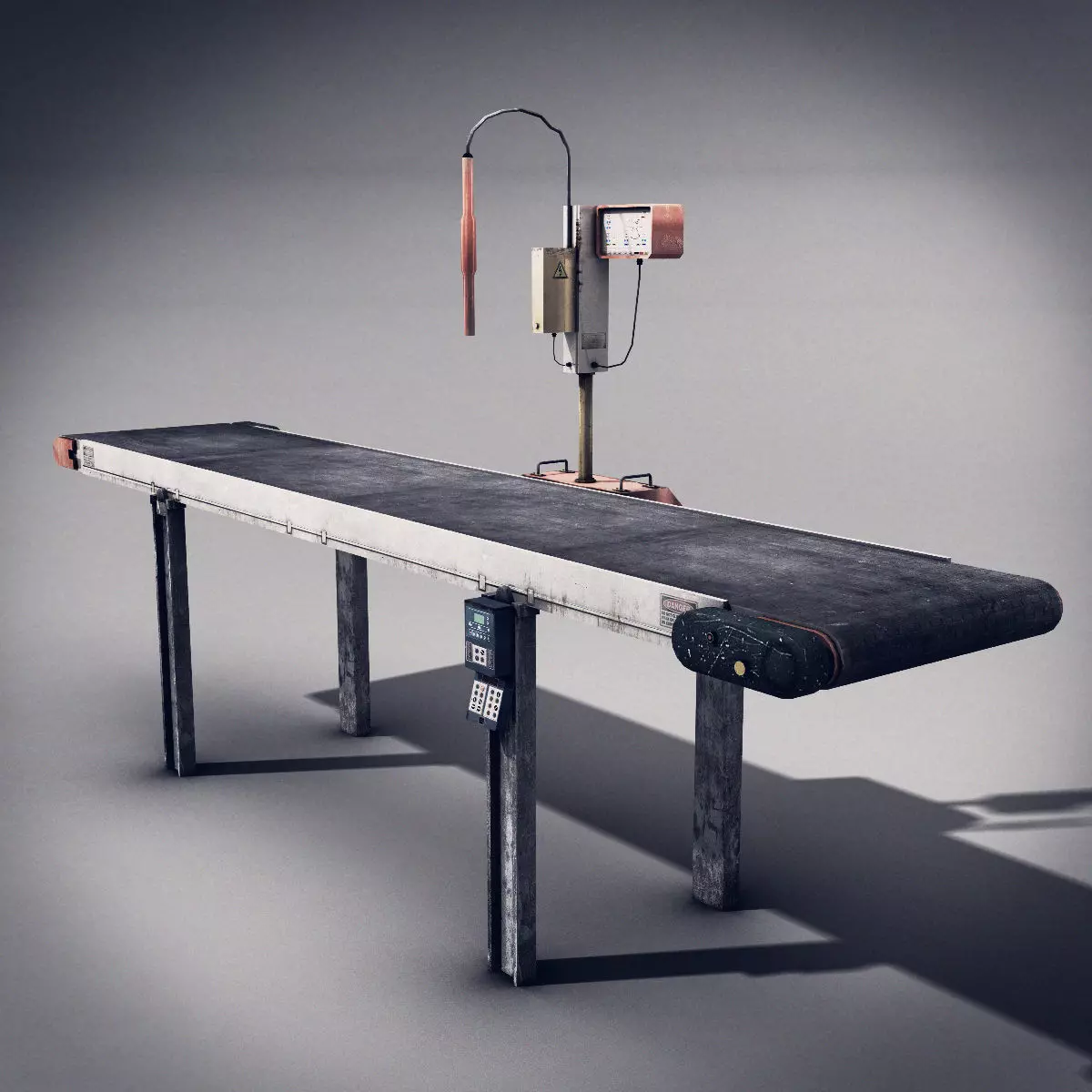 Belt Conveyor Low-poly 3D model_0