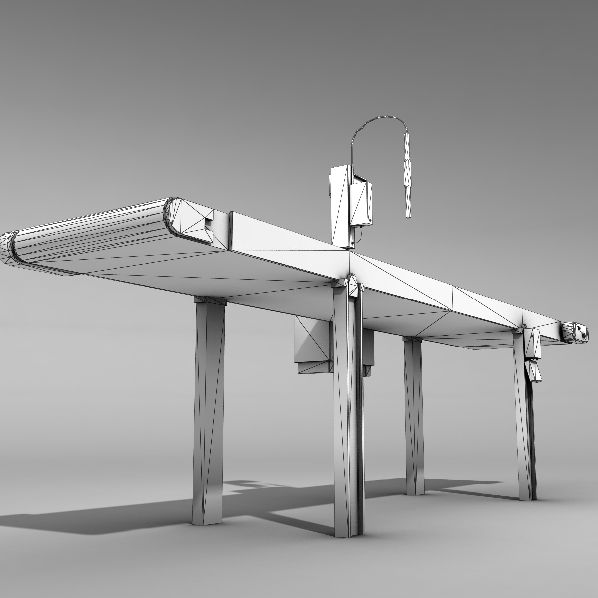 Belt Conveyor Low-poly 3D model_12