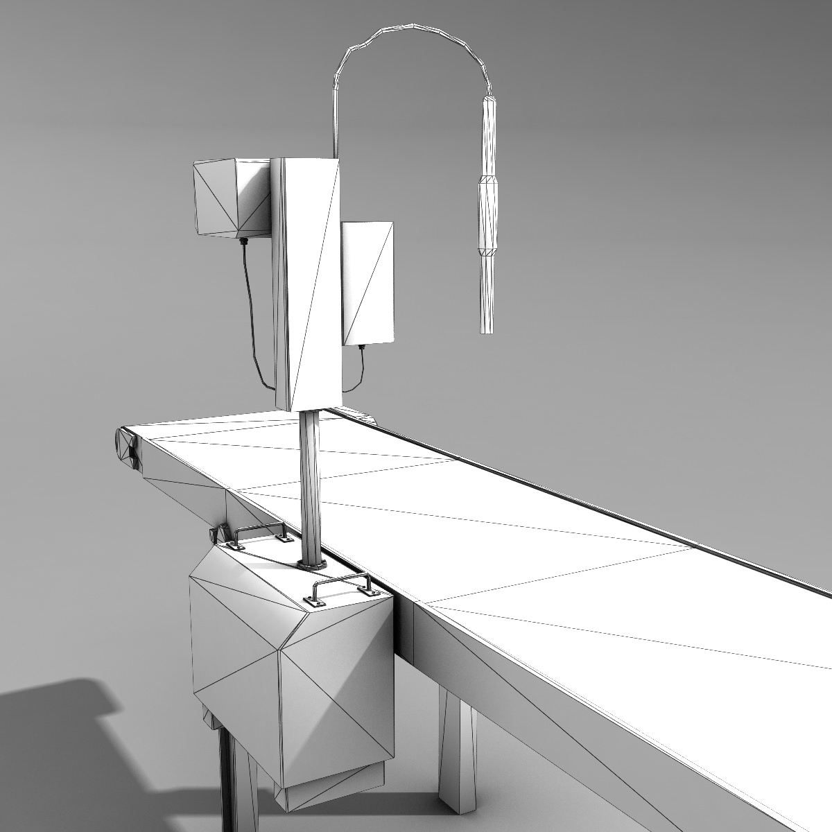 Belt Conveyor Low-poly 3D model_10