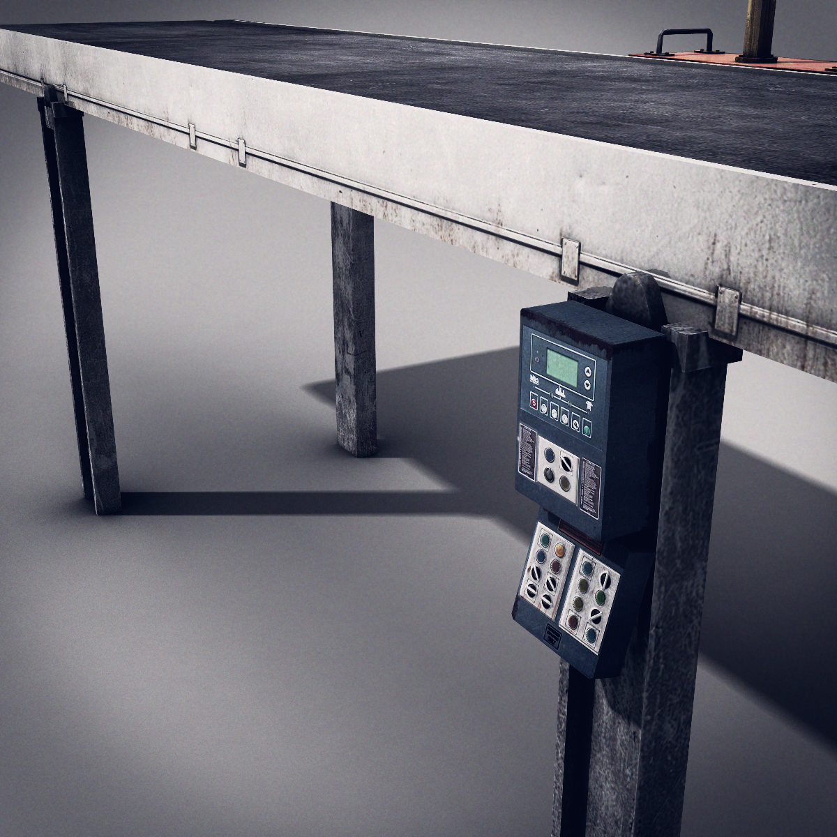 Belt Conveyor Low-poly 3D model_2