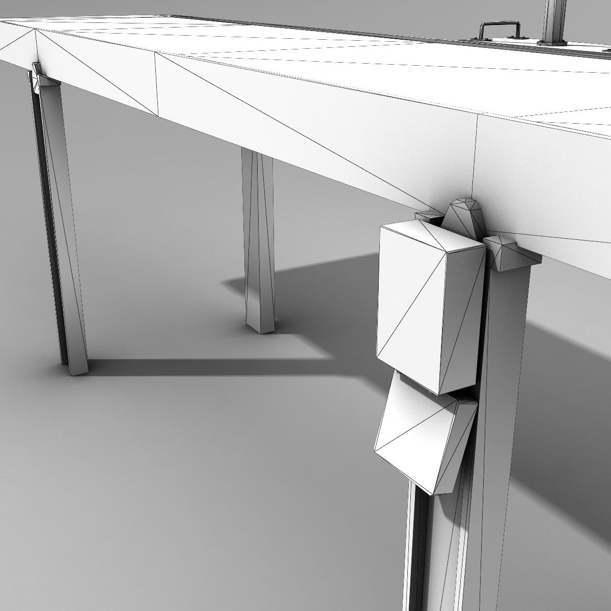 Belt Conveyor Low-poly 3D model_9