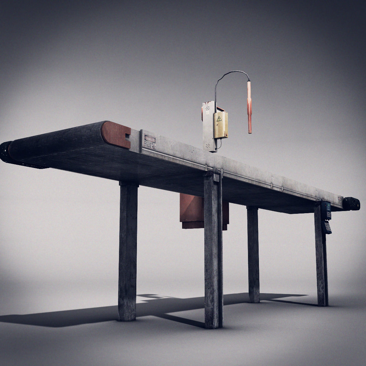 Belt Conveyor Low-poly 3D model_5