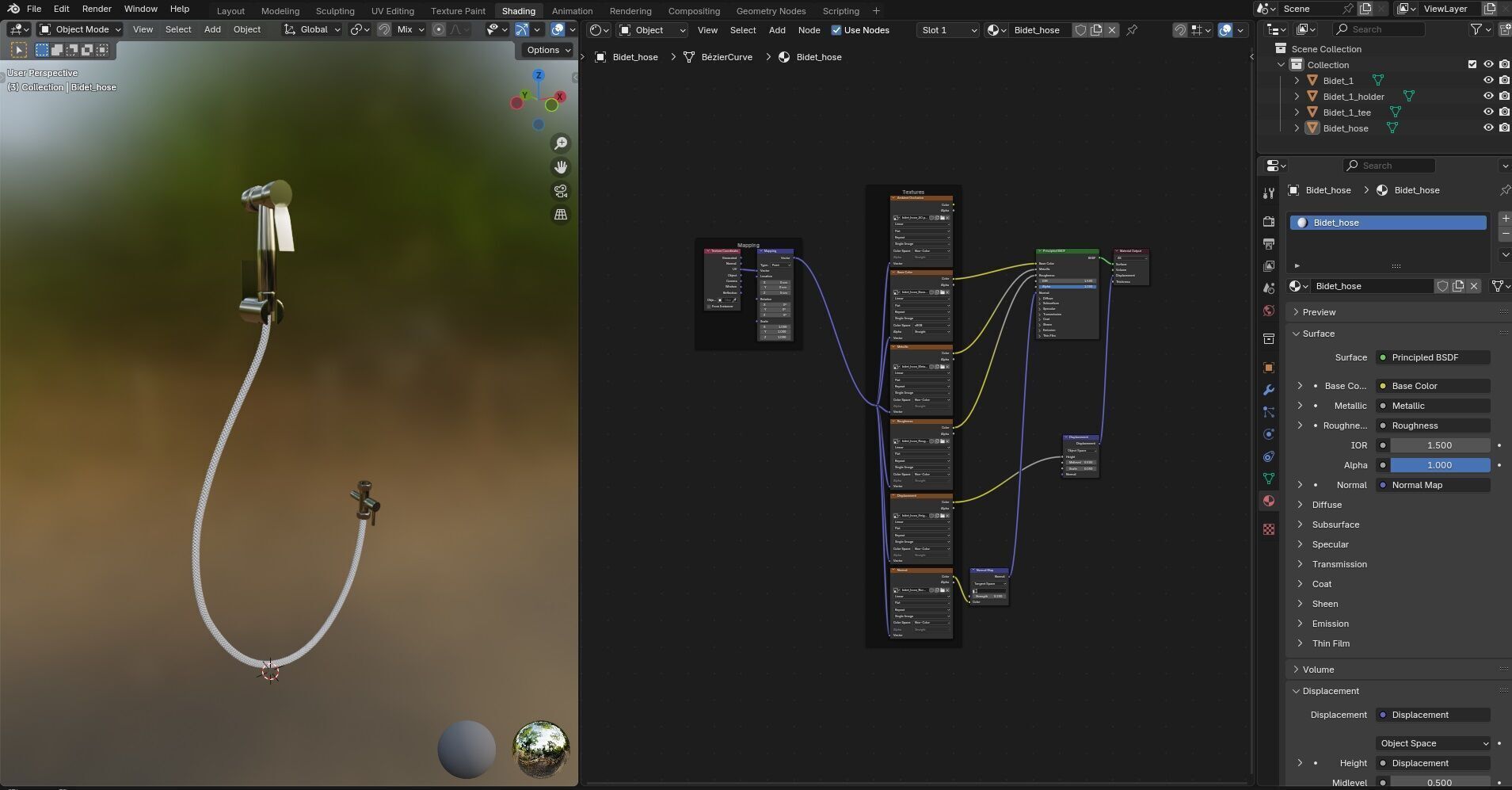 Bidet set CG1 3D model_20