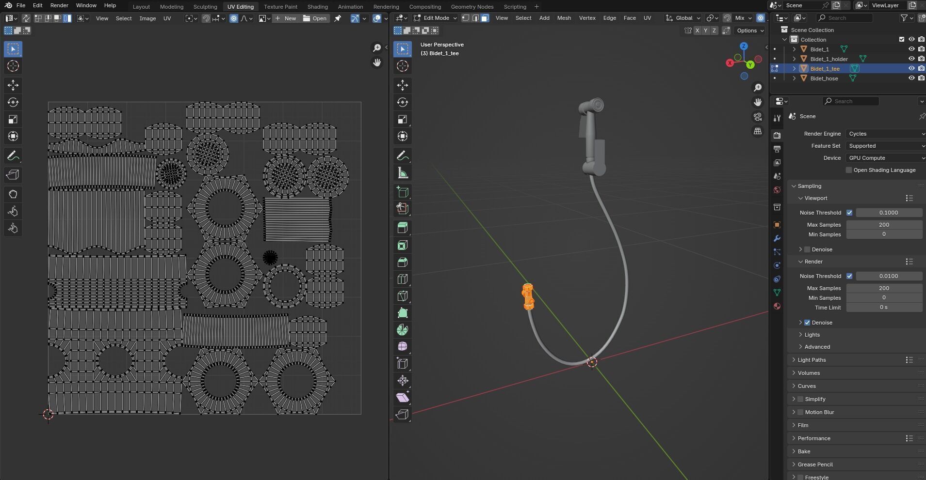 Bidet set CG1 3D model_18