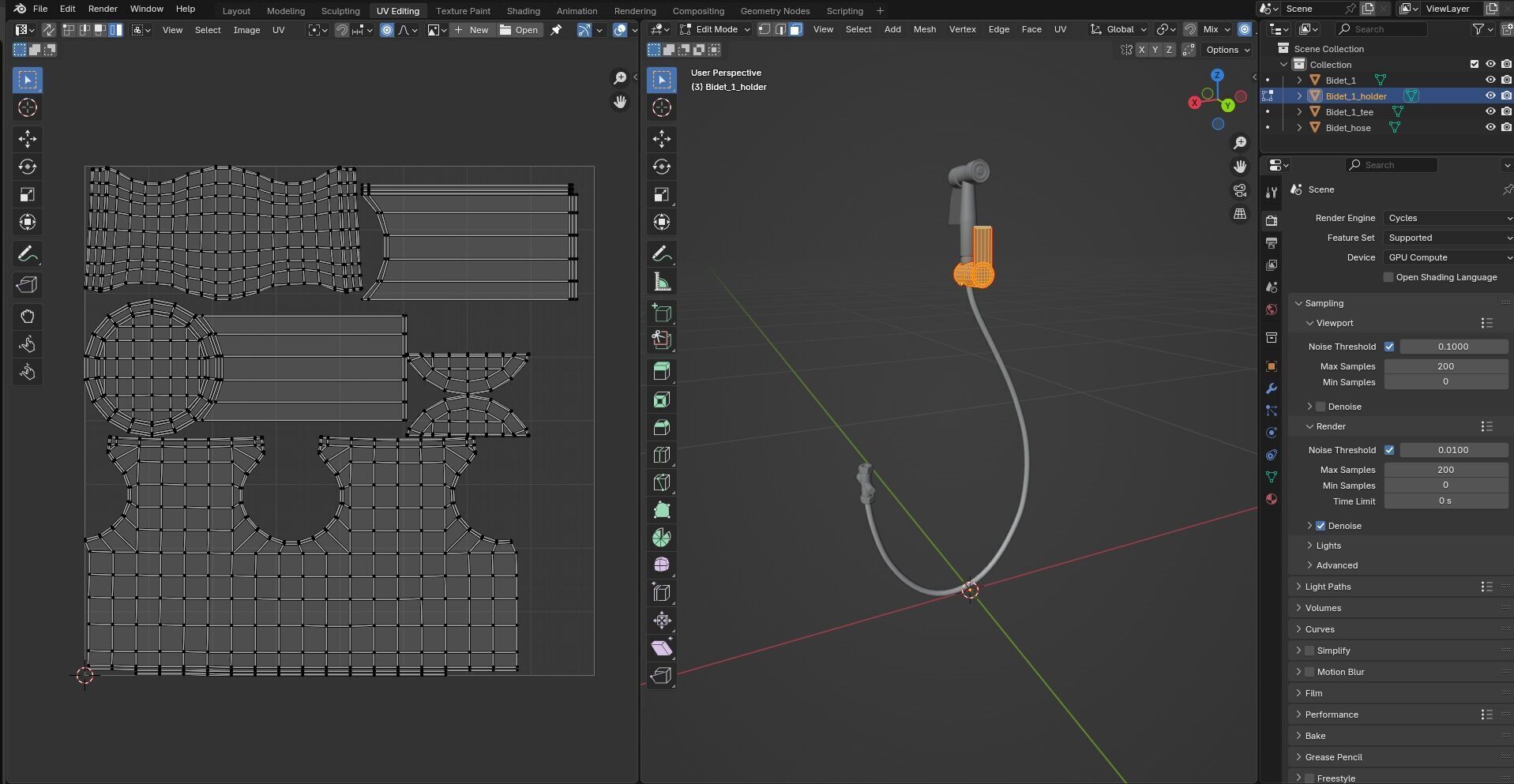 Bidet set CG1 3D model_17