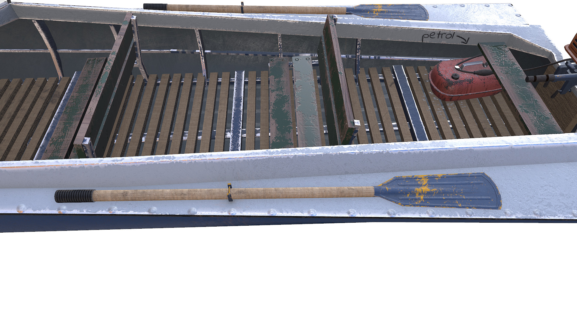 Old Motorboat Low-poly PBR Low-poly 3D model_15