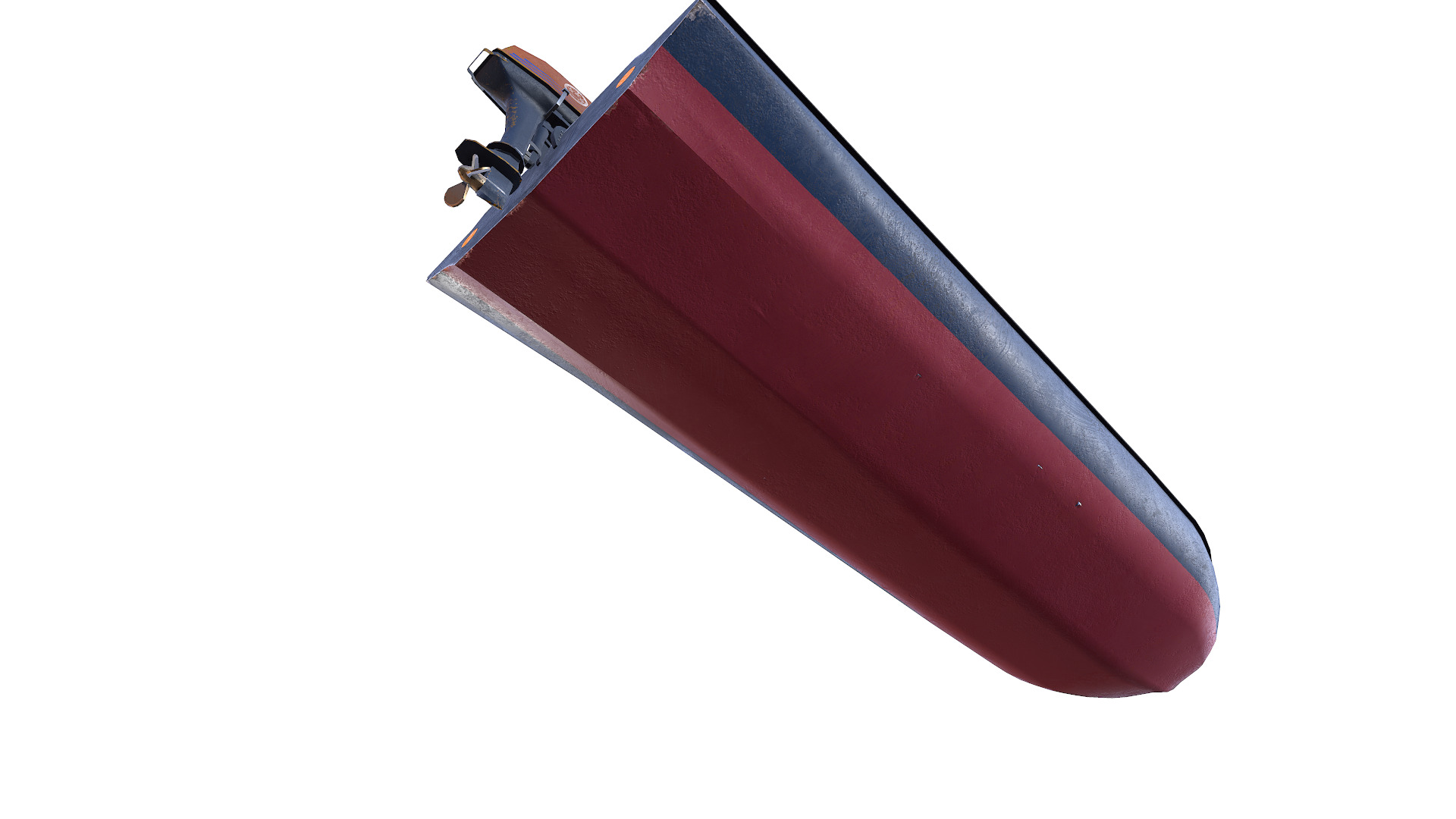 Old Motorboat Low-poly PBR Low-poly 3D model_16