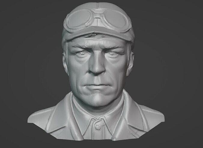 Car Driver Vintage 1950 bust 3D print model