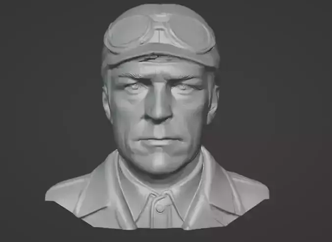 Car Driver Vintage 1950 bust 3D print model