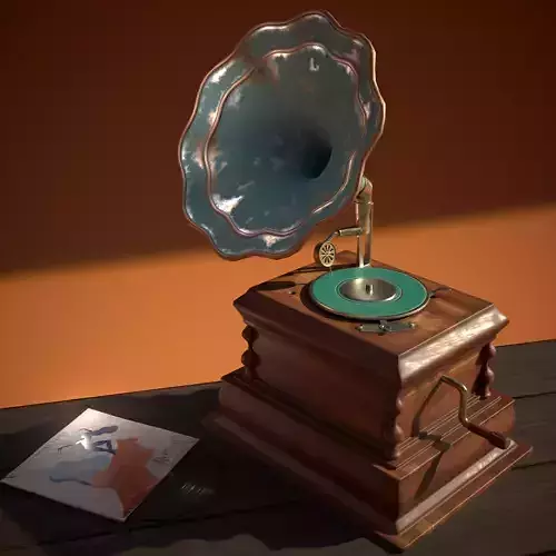 Vintage Gramophone - Game Ready PBR Asset