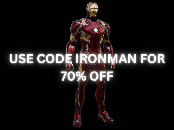 Iron Man Mark 46 - Fully Textured and Rigged 3D model 3D model