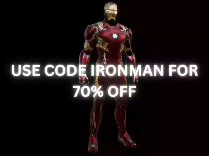Iron Man Mark 46 - Fully Textured and Rigged 3D model